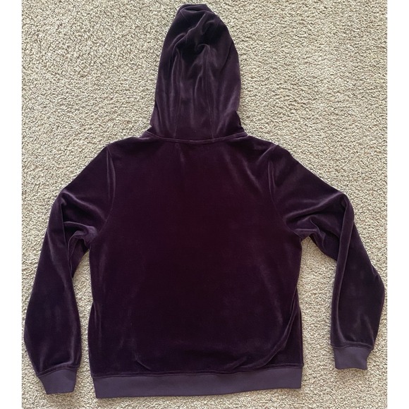 Nike Womens Velour Track Jacket Hoodie Purple Gold Logo Y2K Retro Size Medium‎ - Picture 3 of 8